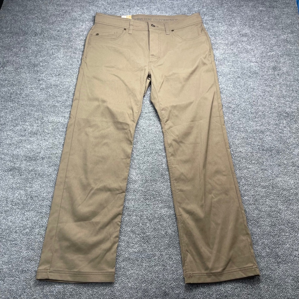Prana Brion Pant 34x30 Slim Fit Mud Brown Stretch Zion Hiking M4BN30312 NWT